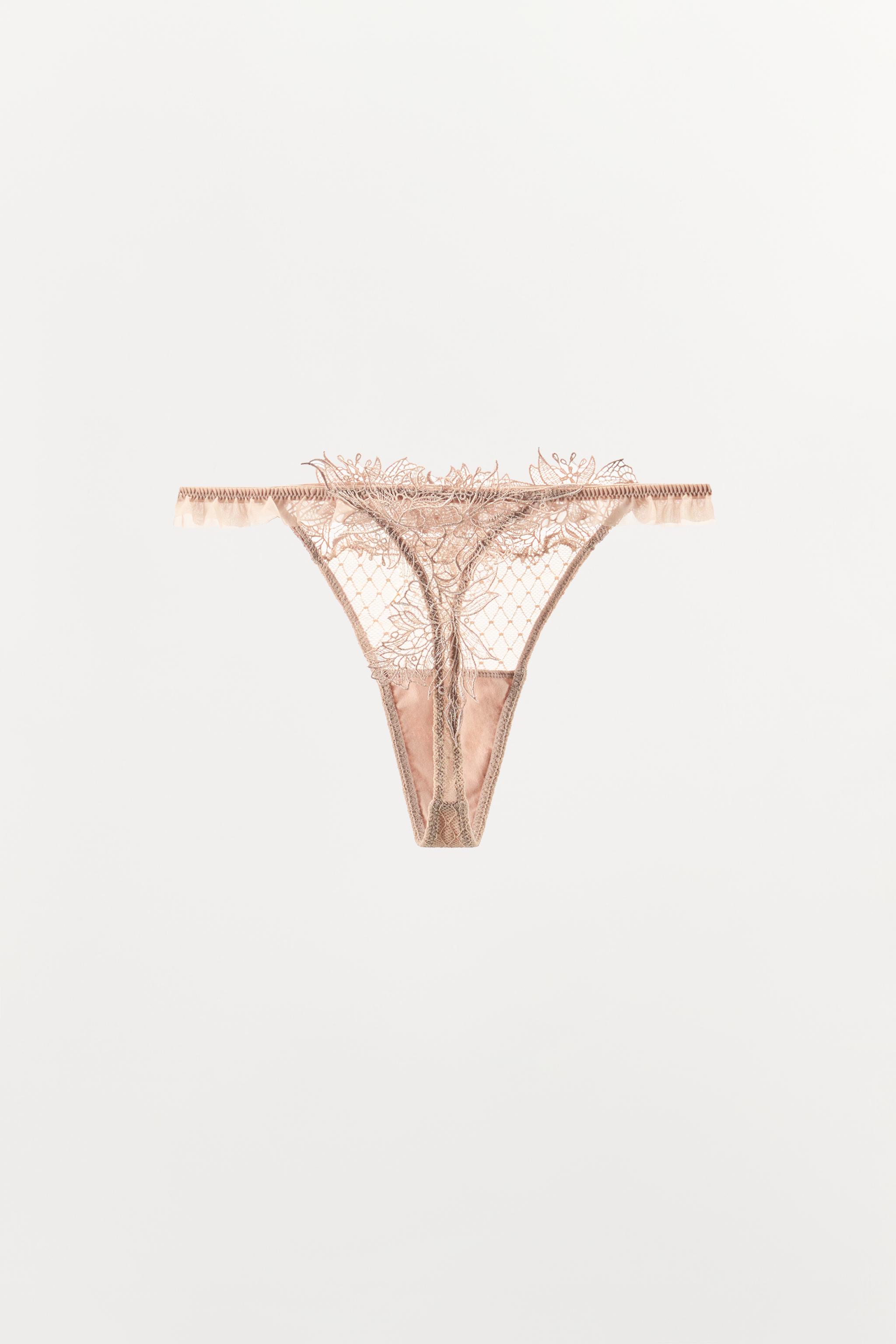COMBINATION LACE THONG